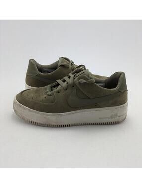 Womens Nike Air Force 1 Sage Low 'Trooper' Olive Suede Shoes AR5339-200 Size 8.5